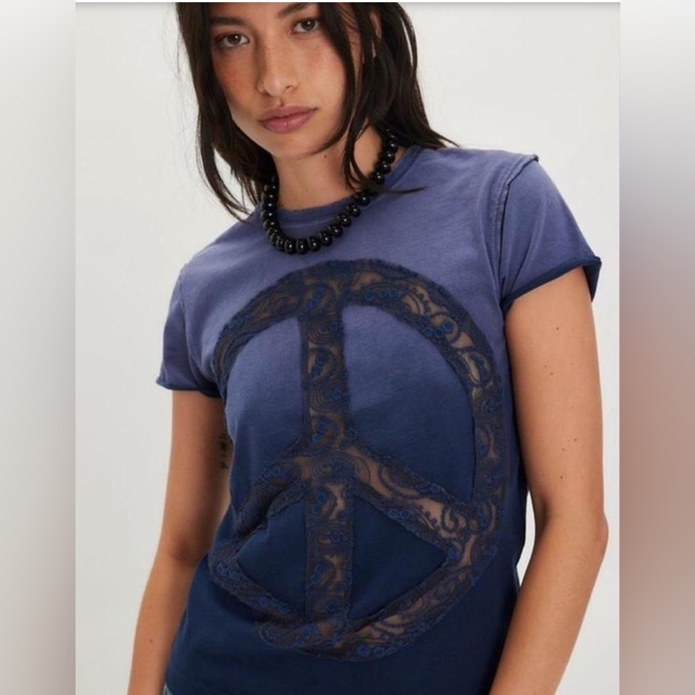 NWT Tricia Fix Love Lace Tee Sz Small